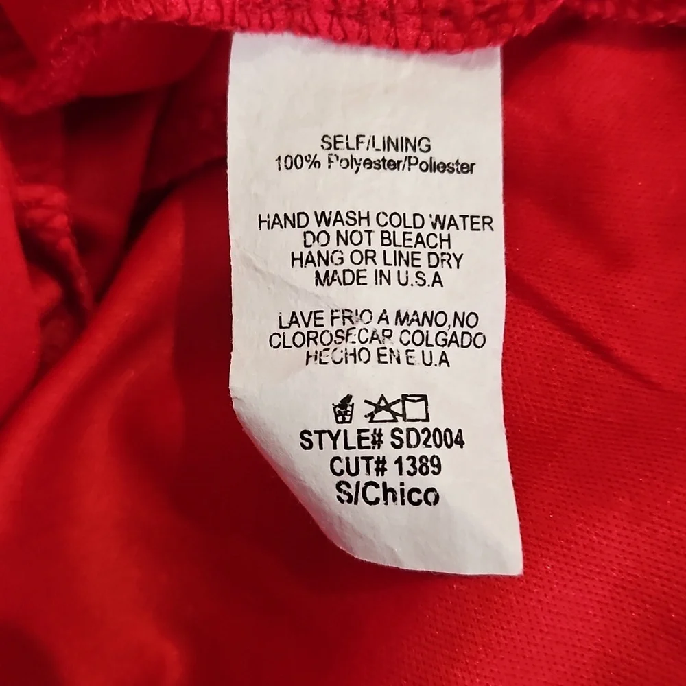 "Style Rack" Red and White Mini Dress with Spaghetti Straps - Size Small - EUC - Picture 3 of 3